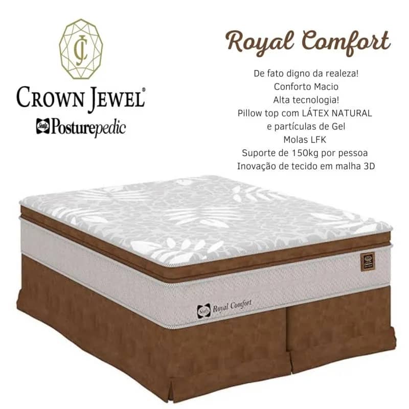 Imagem da campanha Conjunto King 193x203 Joia da Coroa - Modelo da Rainha - Royal Comfort