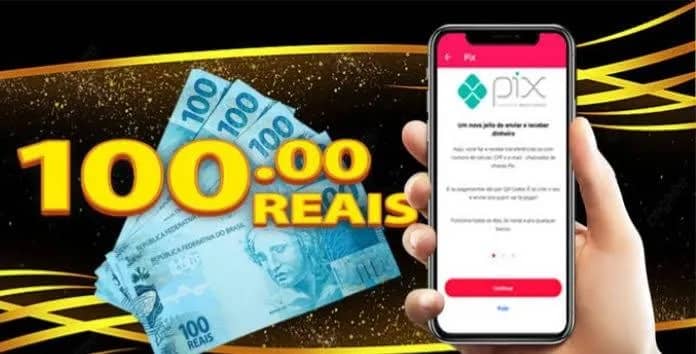 Imagem da campanha R$100 NO PIX