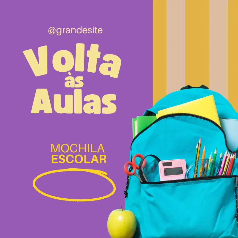 Imagem da campanha Volta às aulas