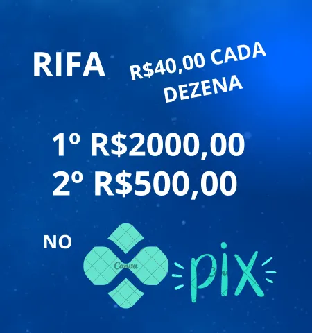 Imagem da campanha RIFA PARA FEDERAL 2000 1º PREMIO