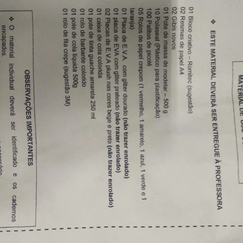 Imagem da campanha Material Escolar