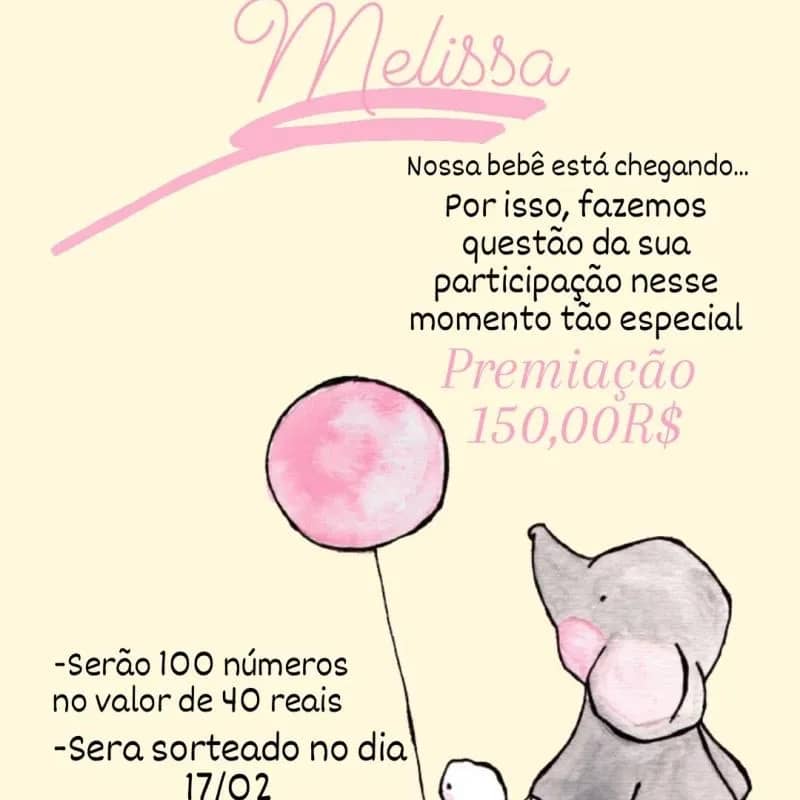 Imagem da campanha Chá rifa da melissa