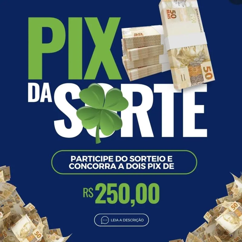 Imagem da campanha Pix da sorte
