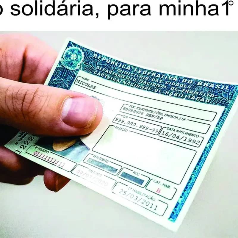 Imagem da campanha Ação solidaria para tirar minha primeira habilitação.