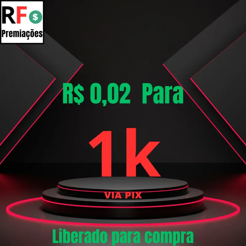 Imagem da campanha Ganhe 1 ( mil reais ) no Pix , por apenas R$ 0,02 você concorre.
