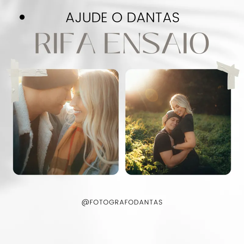 Imagem da campanha Rifa ensaio fotografico para ajudar o fotografo Dantas que foi assaltado