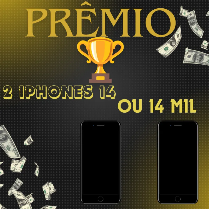Imagem da campanha 2 iPhone 14pro promoção