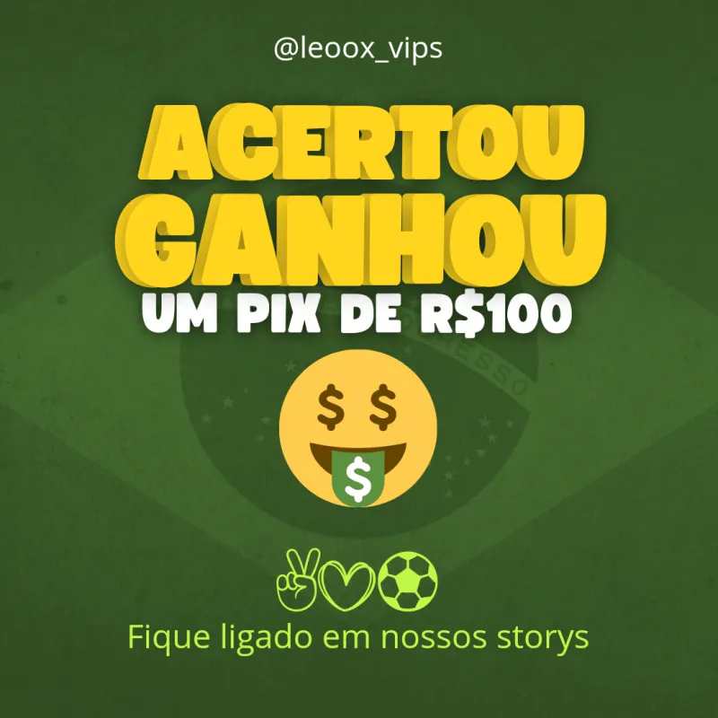 Imagem da campanha SORTEIO PIX DE R$100