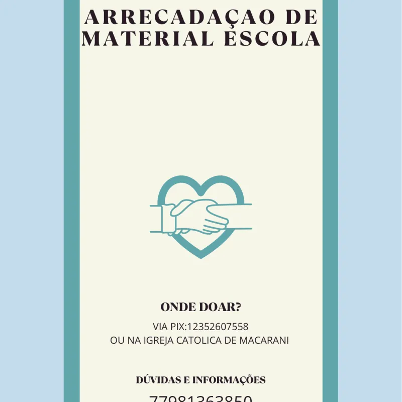 Imagem da campanha Comprar material escolar para doação