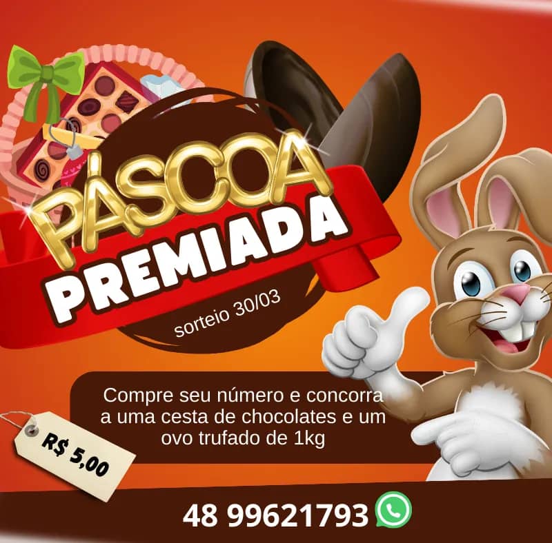 Imagem da campanha Páscoa premiada