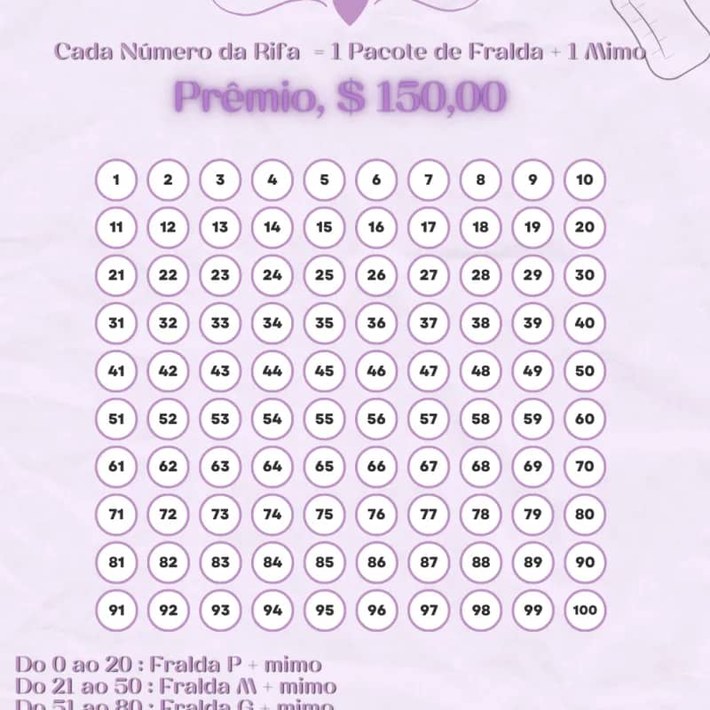 Imagem da campanha Rifa de Fraldas