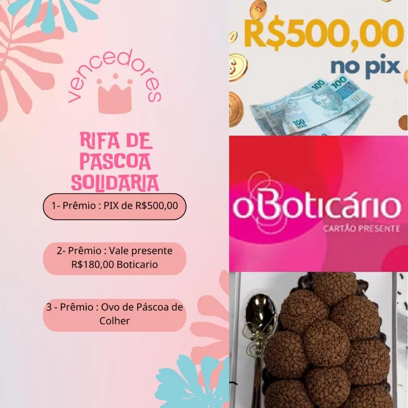 Imagem da campanha Rifa de Páscoa Solidária