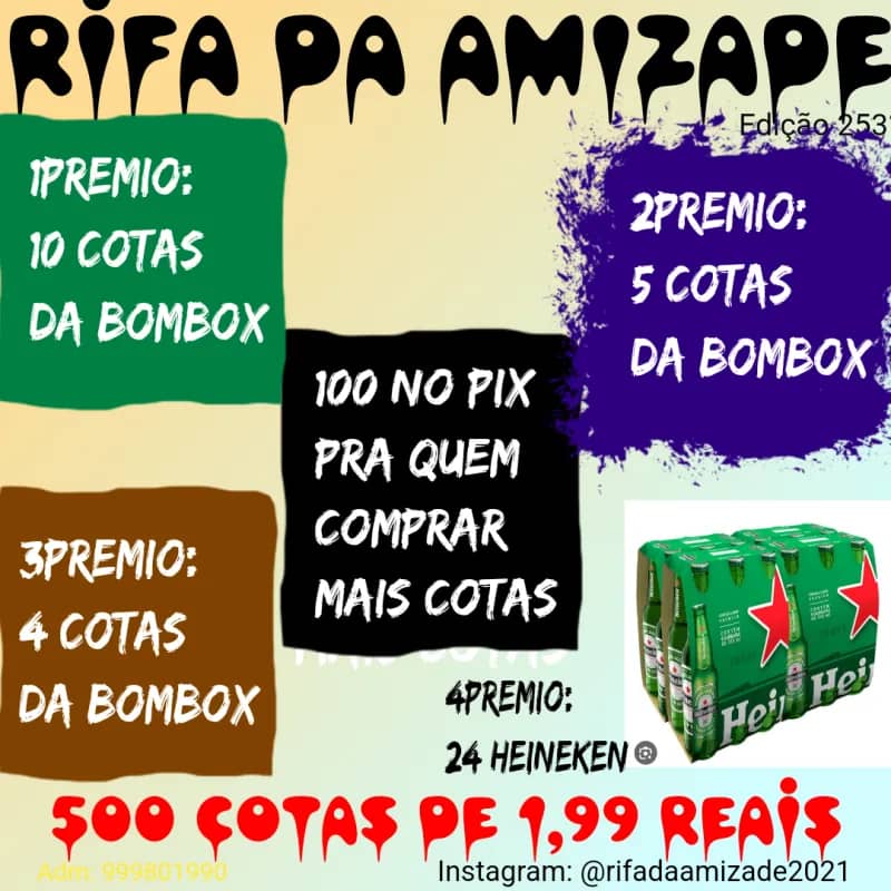 Imagem da campanha RIFA DA AMIZADE