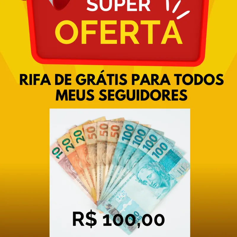 Imagem da campanha RIFA GRÁTIS PARA TODOS SEGUIDORES