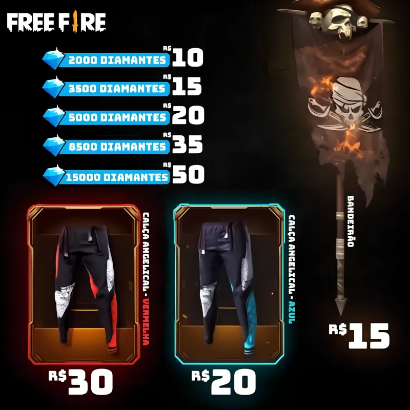 Imagem da campanha 20K DE DIAMANTES OU 3 ITENS RAROS!