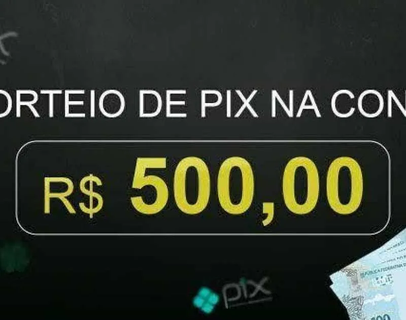 Imagem da campanha Rifa com prêmio de R$500 reais.
