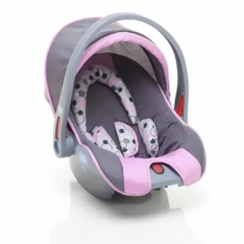 Imagem da campanha Bebê conforto cosco rosa com cinza