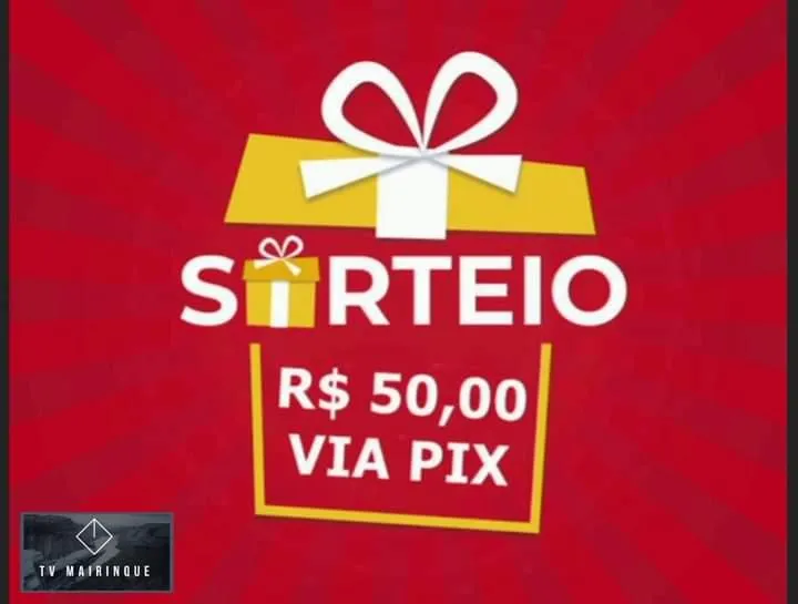 Imagem da campanha Sorteio 50 no pix