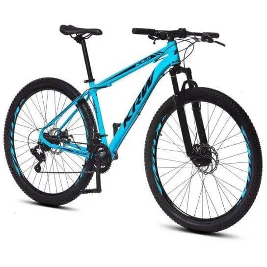 Imagem da campanha Bicicleta Aro 29 KRW Alumínio 24 Vel Freio a Disco X52 - Azul+Preto ou 5000k na mão ✋
