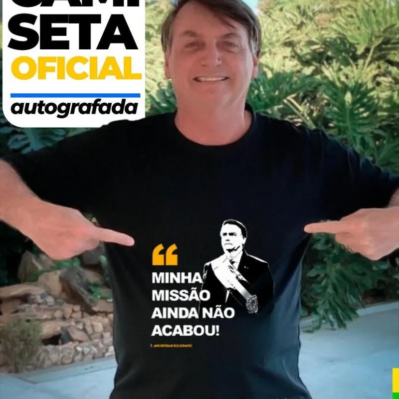 Imagem da campanha Camiseta Oficial do Bolsonaro Autografada