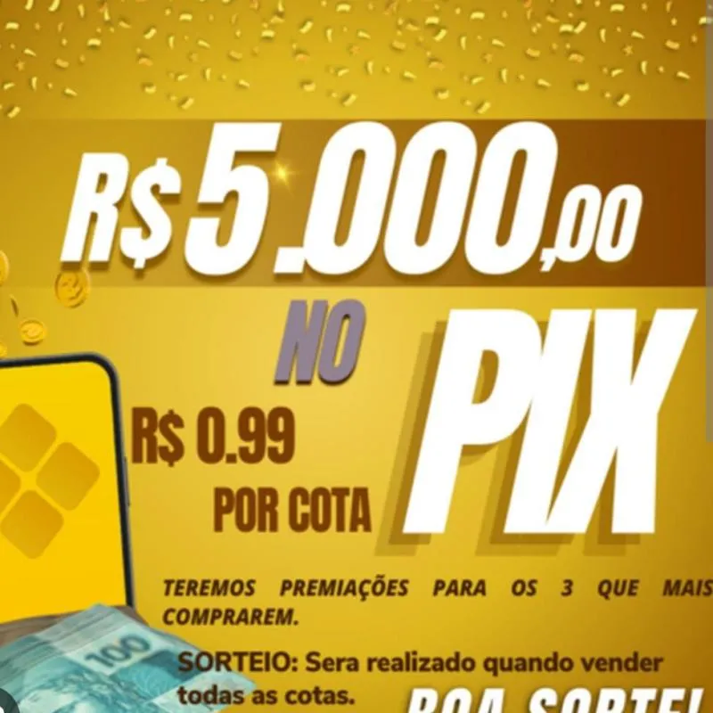 Imagem da campanha Premiação de 5.000 no Pix