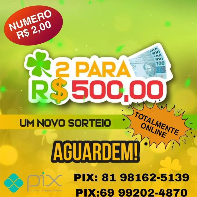 Imagem da campanha R$ 2,00 PARA 500,00