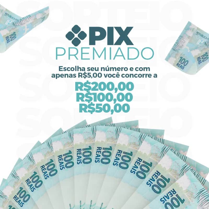 Imagem da campanha Pix Premiado - Ganhe até R$200,00 e me ajude a comprar minha maquina de corte!