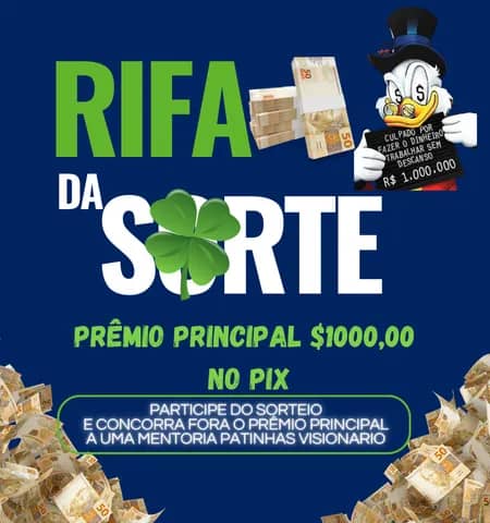 Imagem da campanha Rifa da sorte Patinhas Visionário