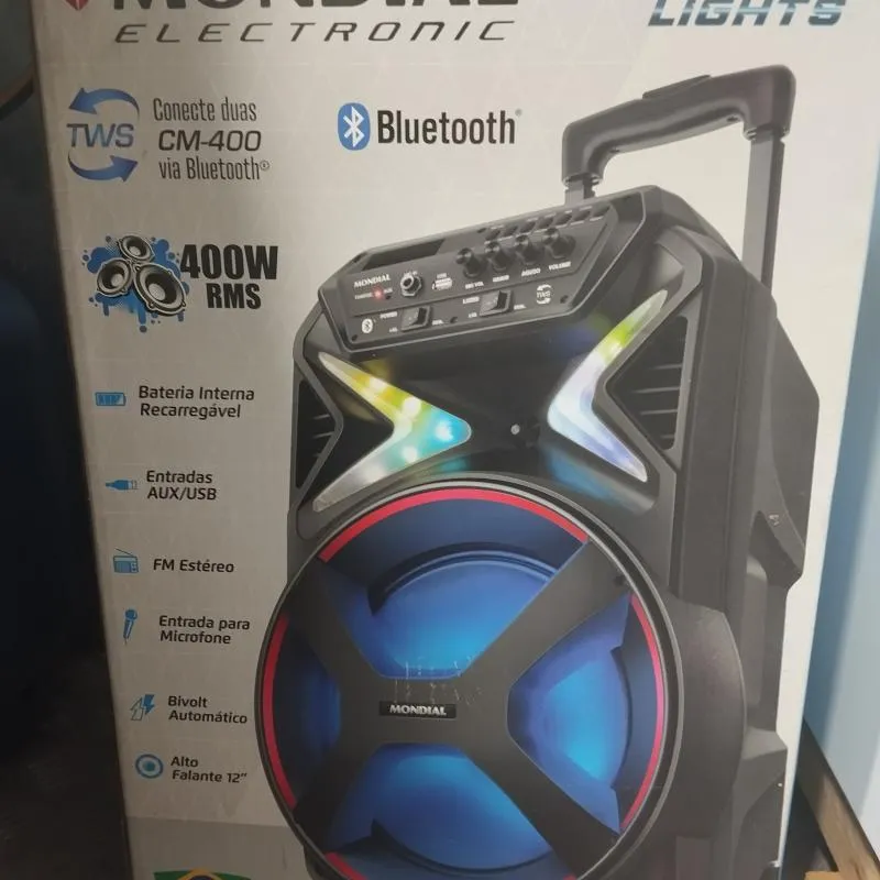 Imagem da campanha Caixa de som da Mundial TWS 400W + 5 caixas de cristal