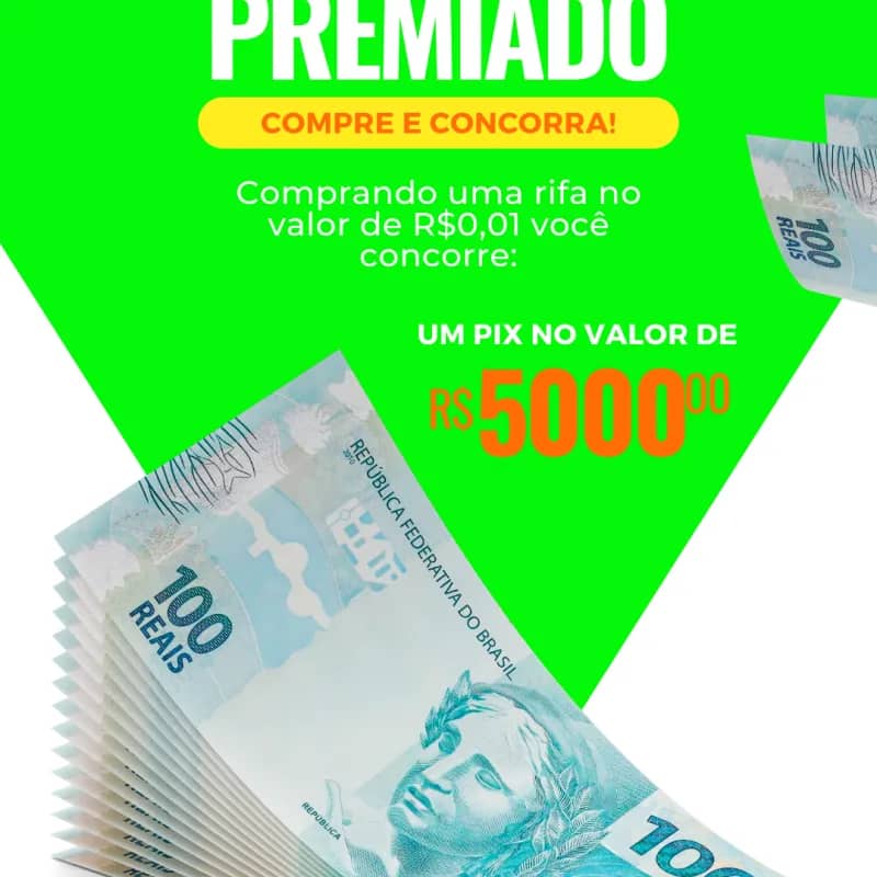 Imagem da campanha R$5.000,00 NO PIX!