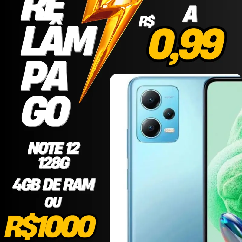 Imagem da campanha Xiaomi Note 12 ou R$1000 no PIX!