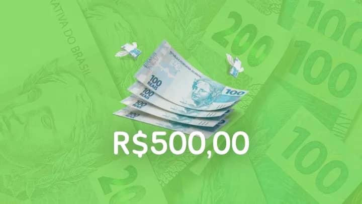 Imagem da campanha 500 reais no pix por apenas 0,10 centavos!