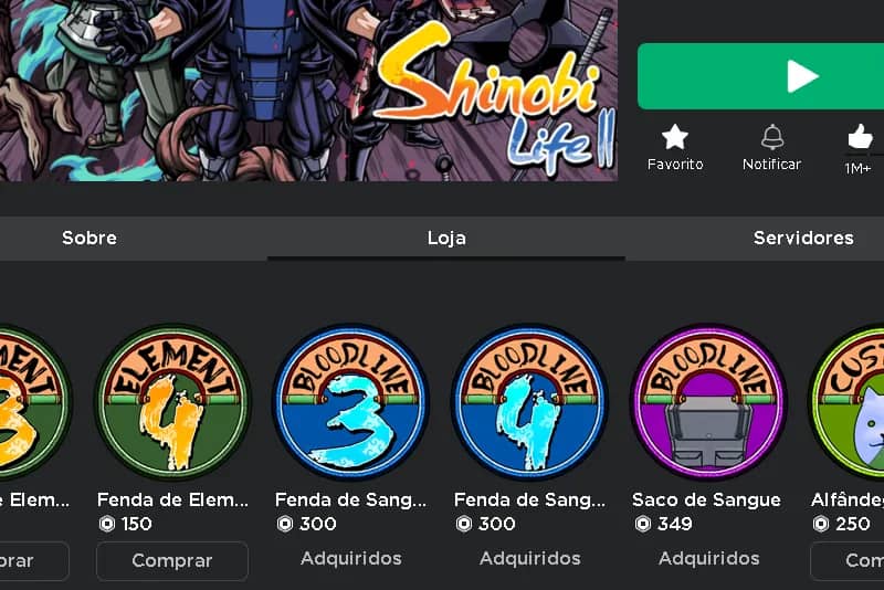 Imagem da campanha Estou rifando minha conta do roblox com as gamepass de shindo life.