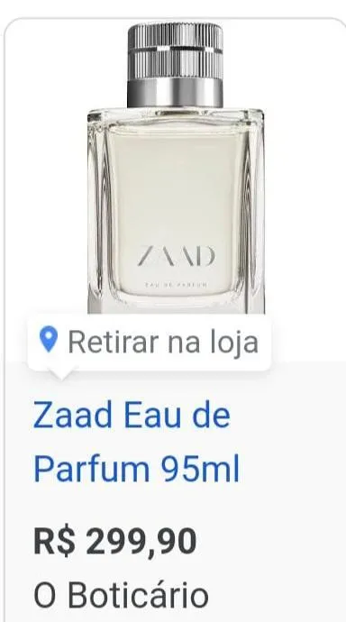Imagem da campanha Eau Parfum ZAAD top, top