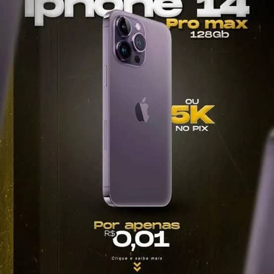 Imagem da campanha IPHONE 14 PRO MAX OU 5 MIL NO PIX🤑