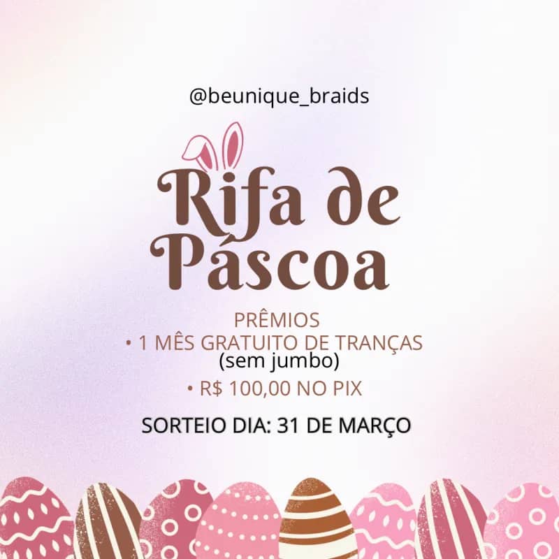 Imagem da campanha RIFA DE PÁSCOA