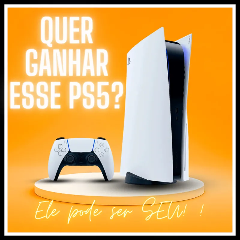 Imagem da campanha SORTEIO PLAYSTATION 5