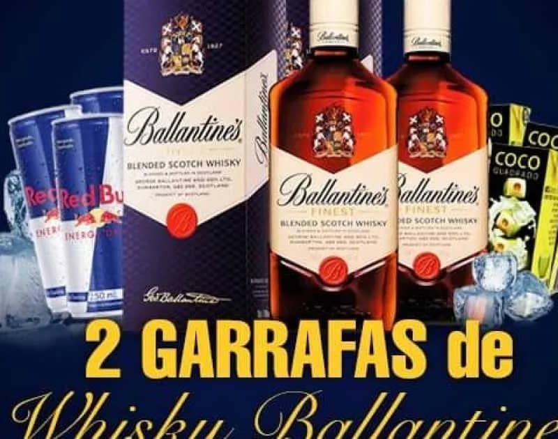 Imagem da campanha Combo 2 Whisky ballantine`s+4 caixinhas de água D/côco+4Redbull