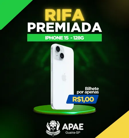 Imagem da campanha RIFA PREMIADA - APAE GUAÍRA