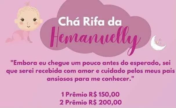 Imagem da campanha Rifa da Hemanuelly