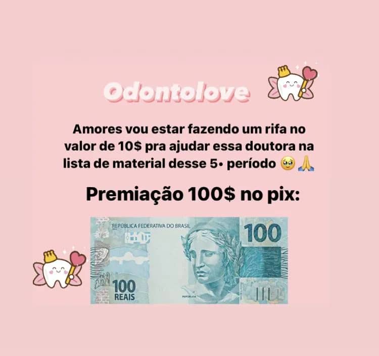 Imagem da campanha Rifa odontologia