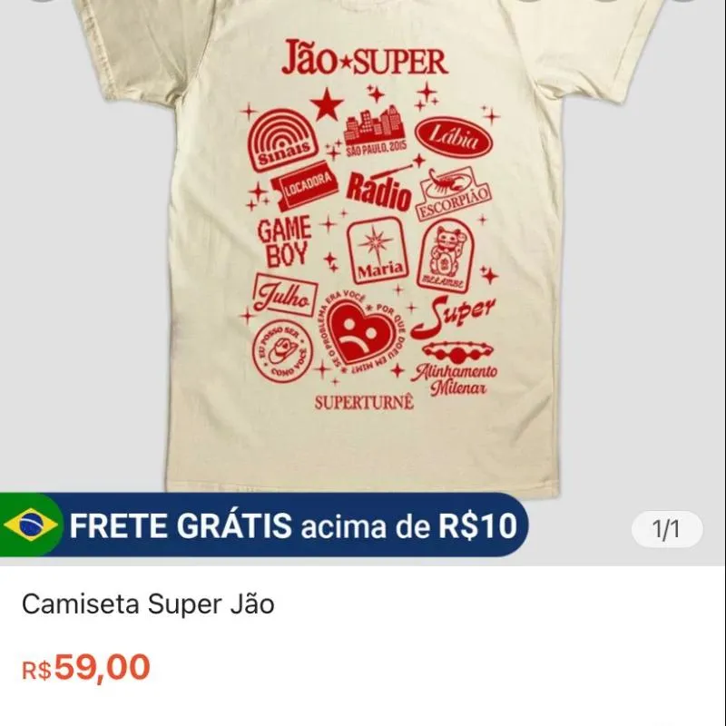 Imagem da campanha Rifa blusa Jão super