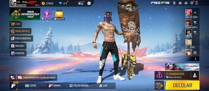 Imagem da campanha Free fire  ou 90 real no pix