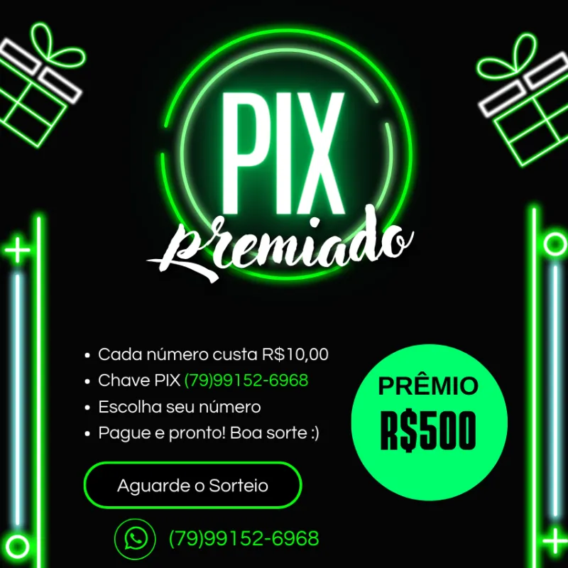 Imagem da campanha R$ 500 Reais no Pix