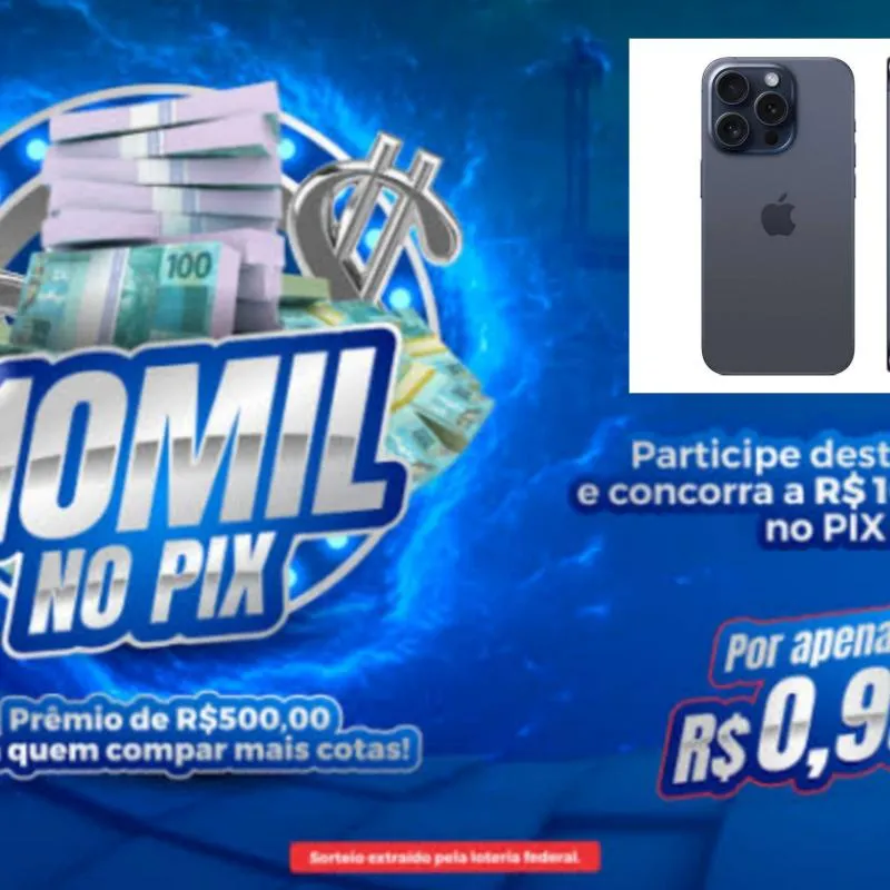 Imagem da campanha Um iPhone 13 pro ou 10MIL no pix
