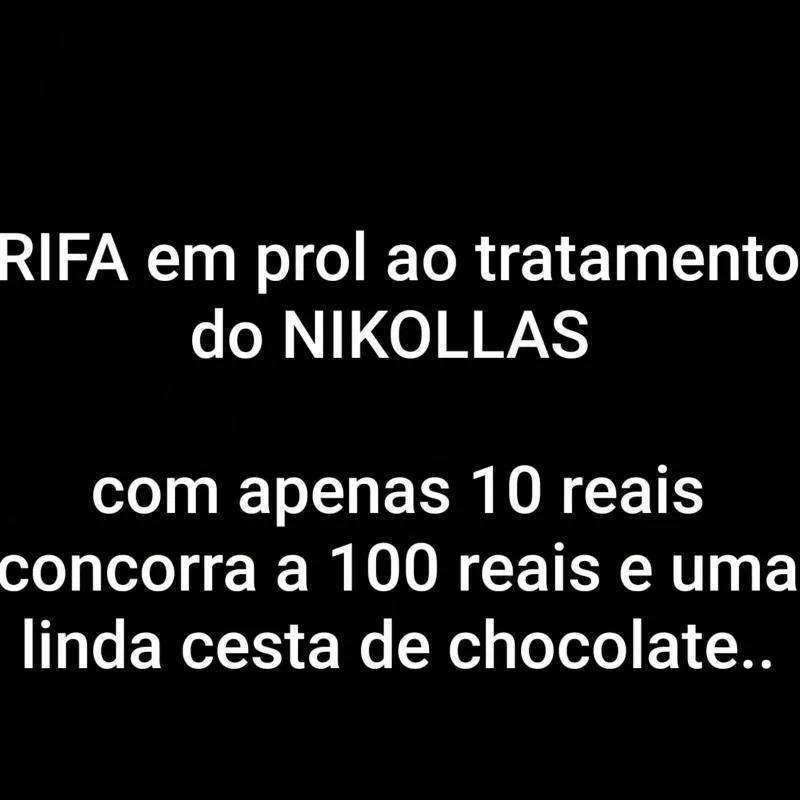 Imagem da campanha Tratamento do Nikollas