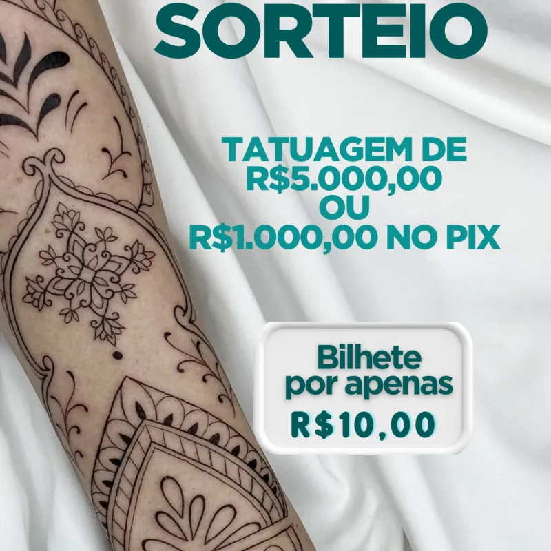 Imagem da campanha Tatuagem de R$5.000,00 ou R$1.000,00 no PIX
