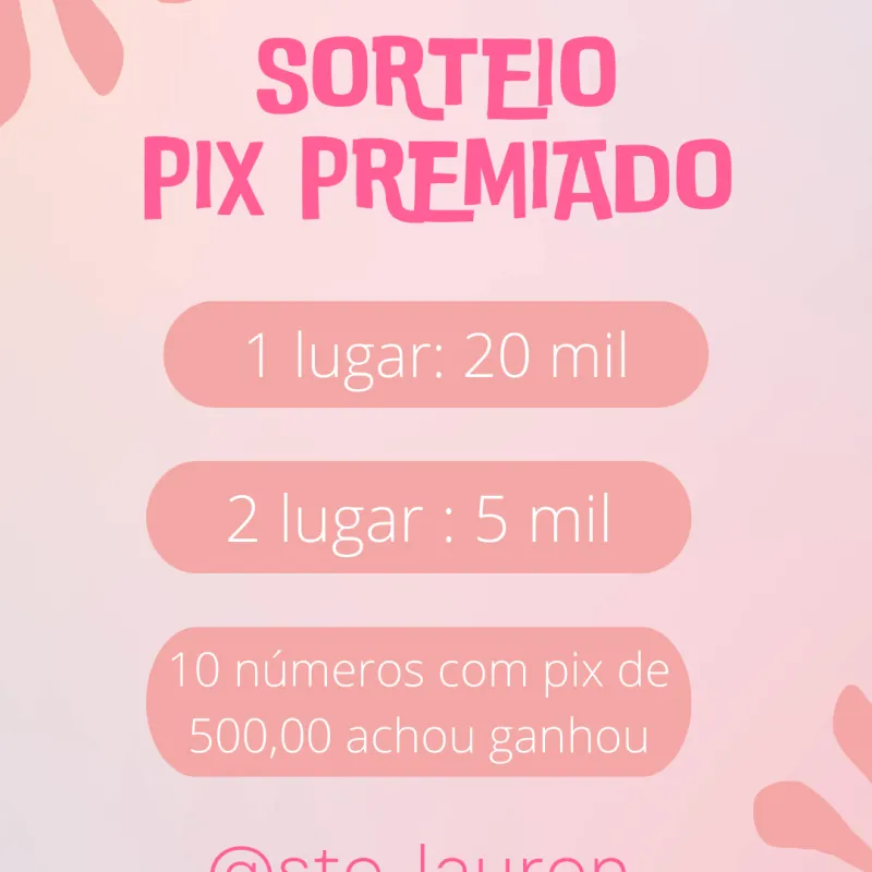 Imagem da campanha Pix premiado