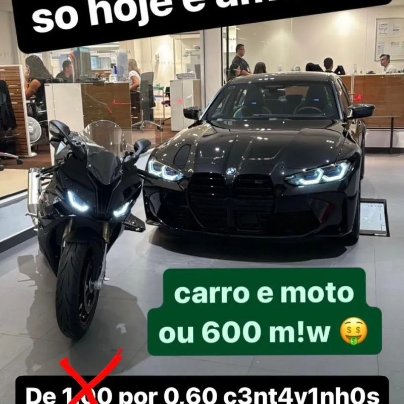 Imagem da campanha BMW M3 competition 2024 0km + BMW s1000rr 0km ou 600 m!l no pataco