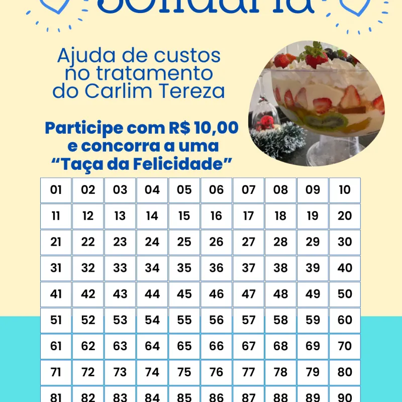 Imagem da campanha RIFA SOLIDÁRIA